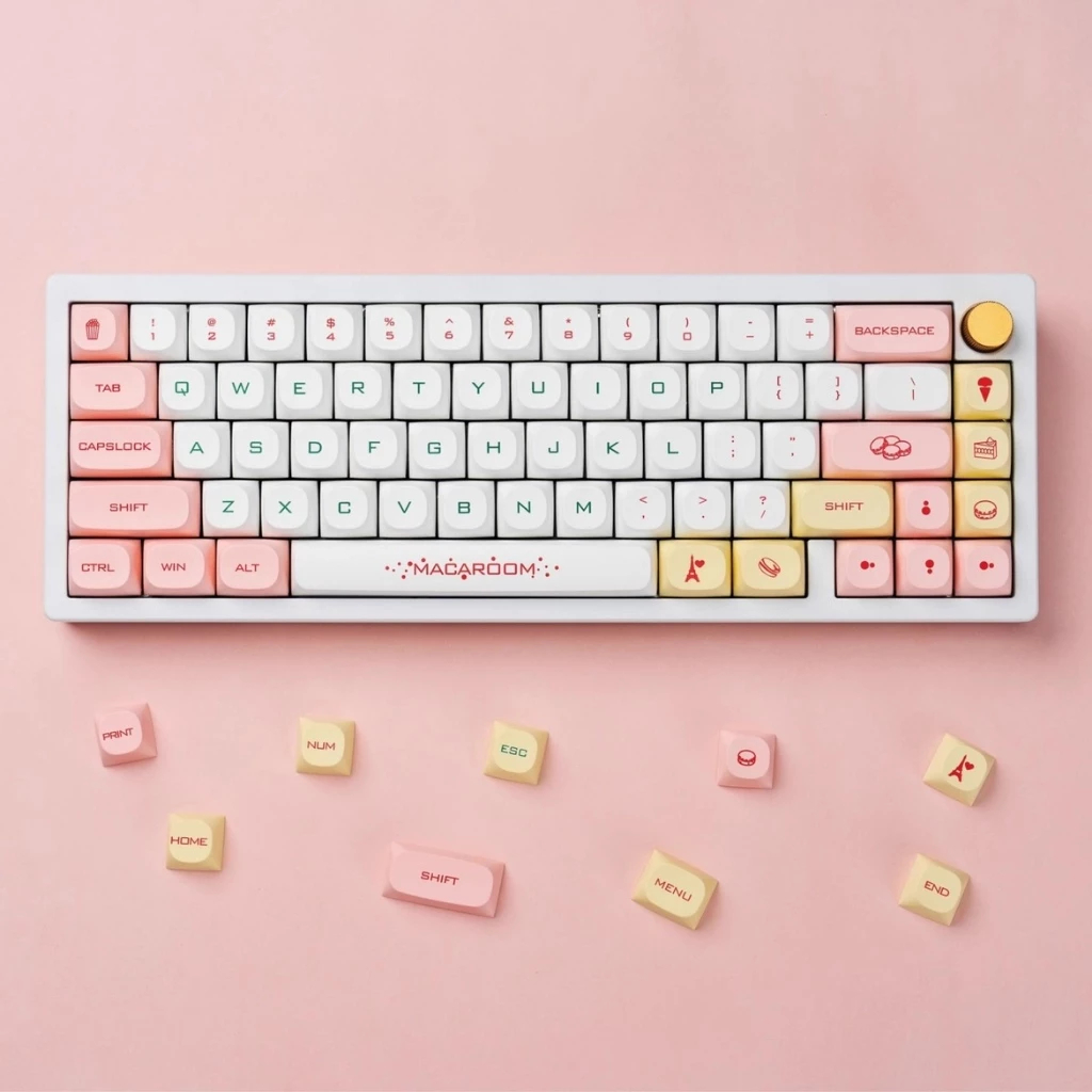 Macaron Keycaps XDA Proflie Dye Sub PBT Cute Keycap for Mechanical ...