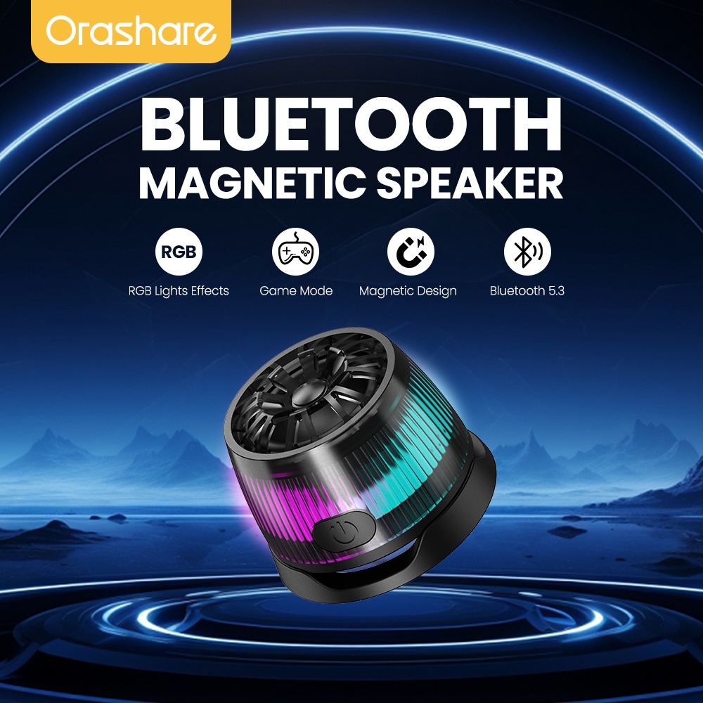 Orashare BSG01 Bluetooth Magnetic Speaker With RGB Light Small Portable ...