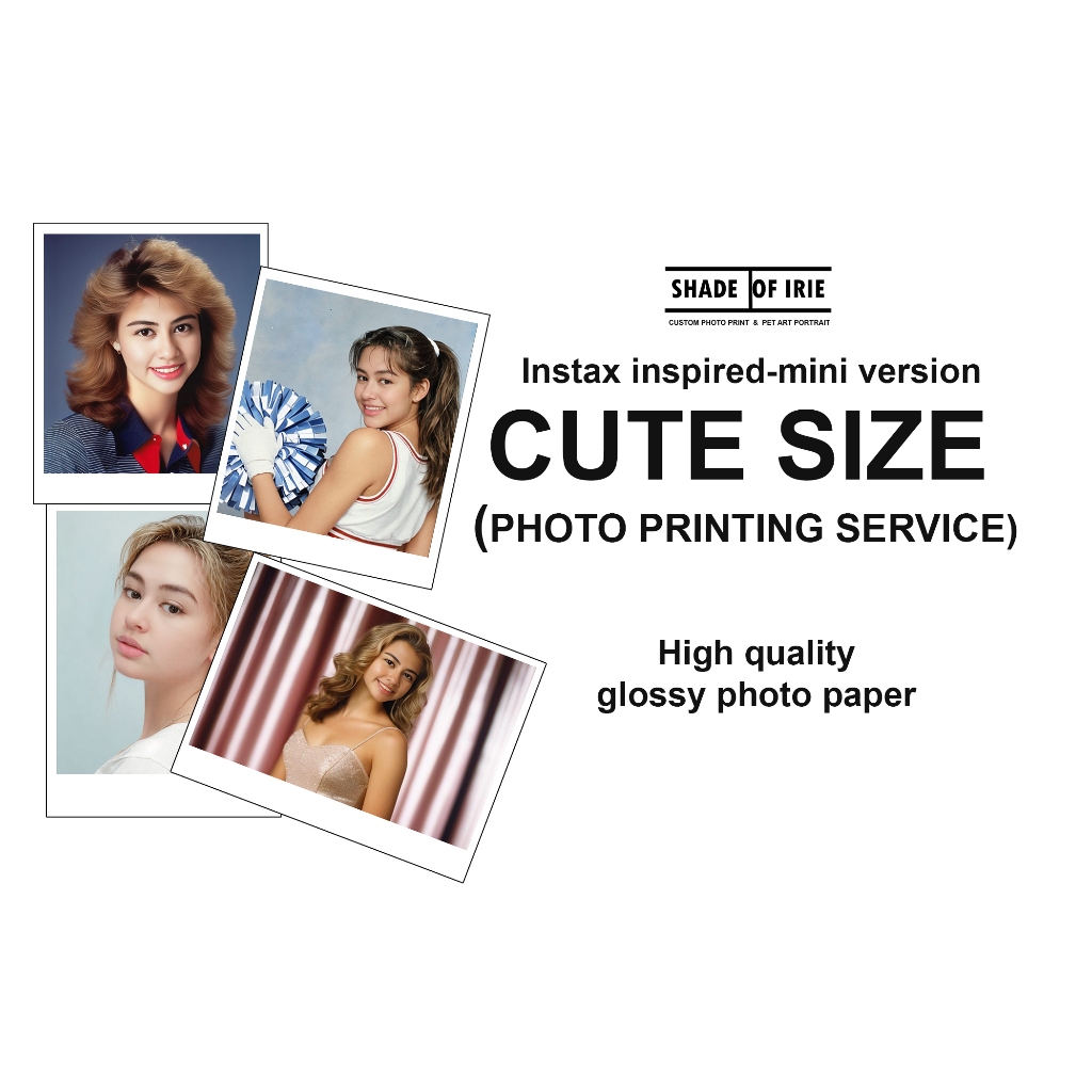 photo printing Cute size with border -photo paper (bulk order) | Shopee ...