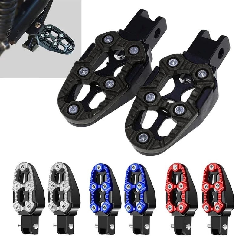 1pair 2pcs Motorcycle Pedals Folding Passenger Motorbike FootPegs ...