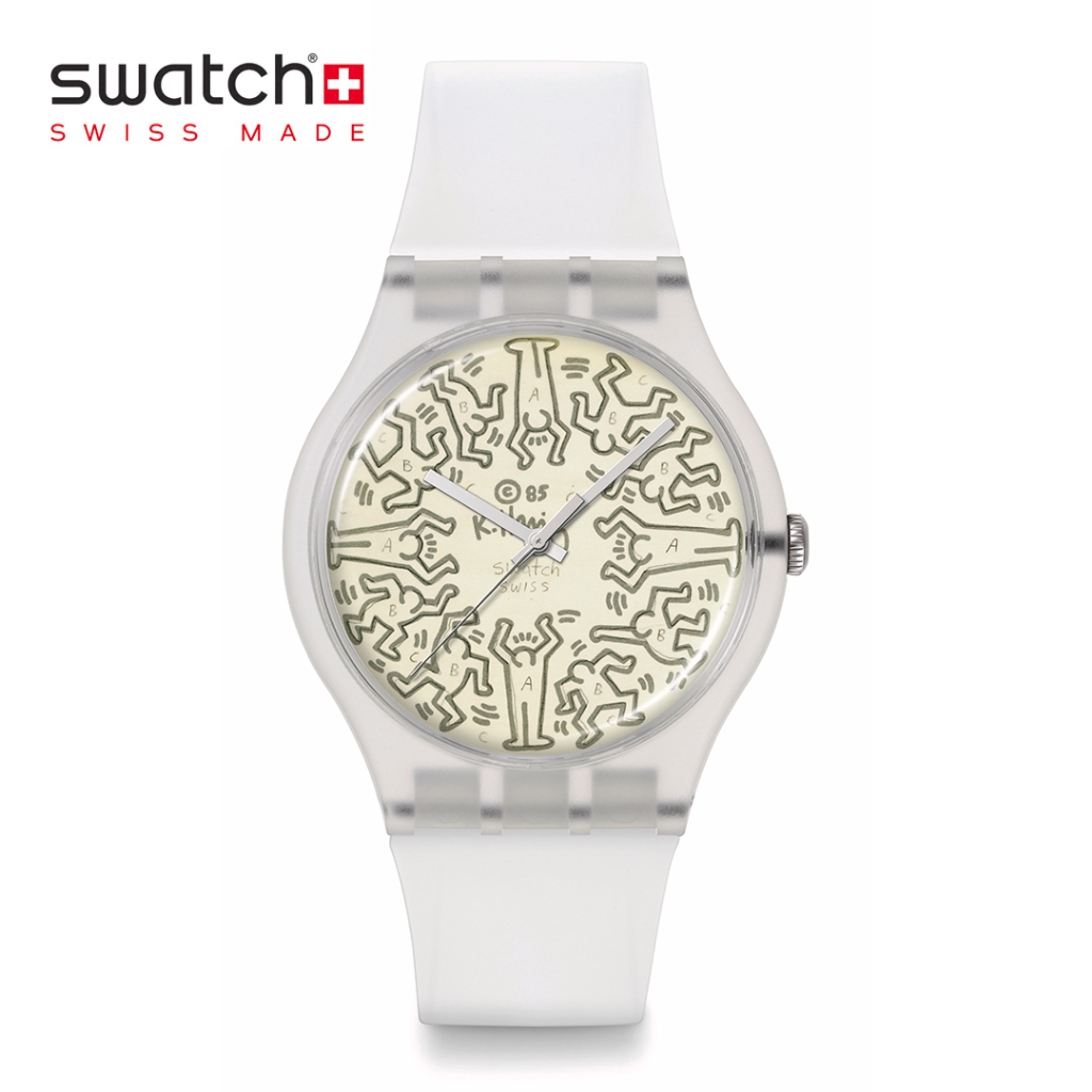 Swatch Break Free From The Archive SO29Z145 Transparent Silicone Strap Watch