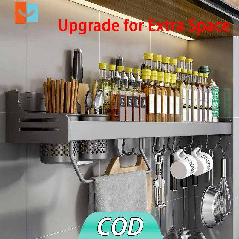Stainless Steel Condiments Organizer Wall Mounted kitchen Hanging Spice ...
