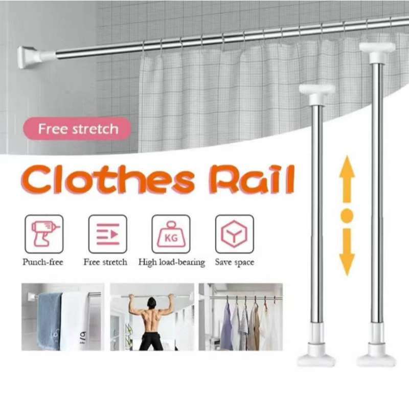 aksun Extendable No Drilling Rod Adjustable Telescopic Clothes Drying ...
