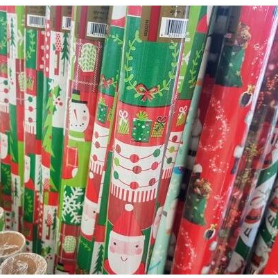 Christmas Wrapper Random Design Thick Glossy and Loop Handle random ...