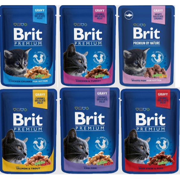 Brit Premium Pouch Chunky Cut 100g Cat Wet Food | Shopee Philippines