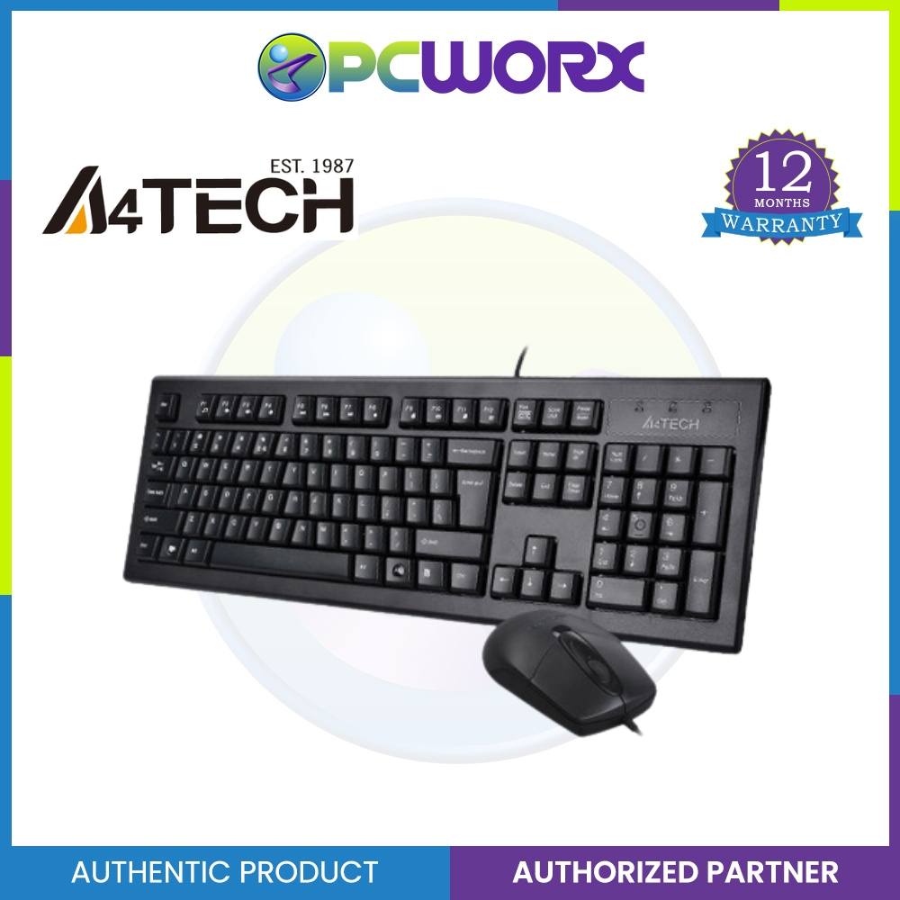 A4Tech KRS-8372 / KRS-8572 USB Keyboard and Mouse Combo Kit | Shopee ...