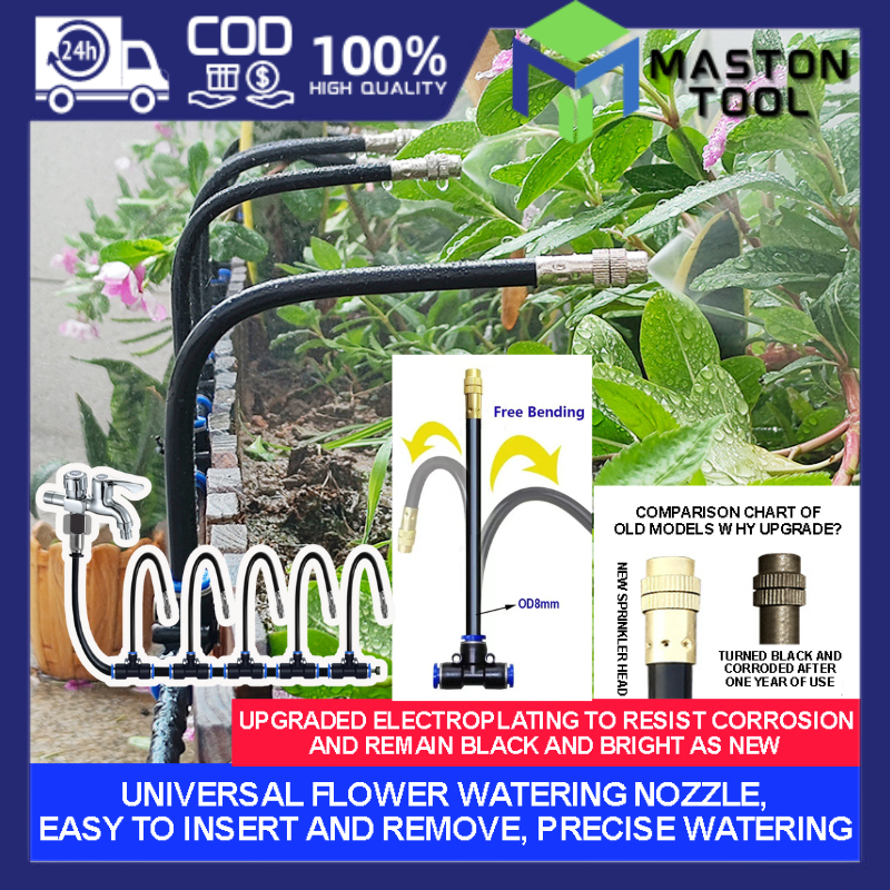360° Misting Garden Spray Dripper Sprayer Nozzle Sprinker Hose Micro ...