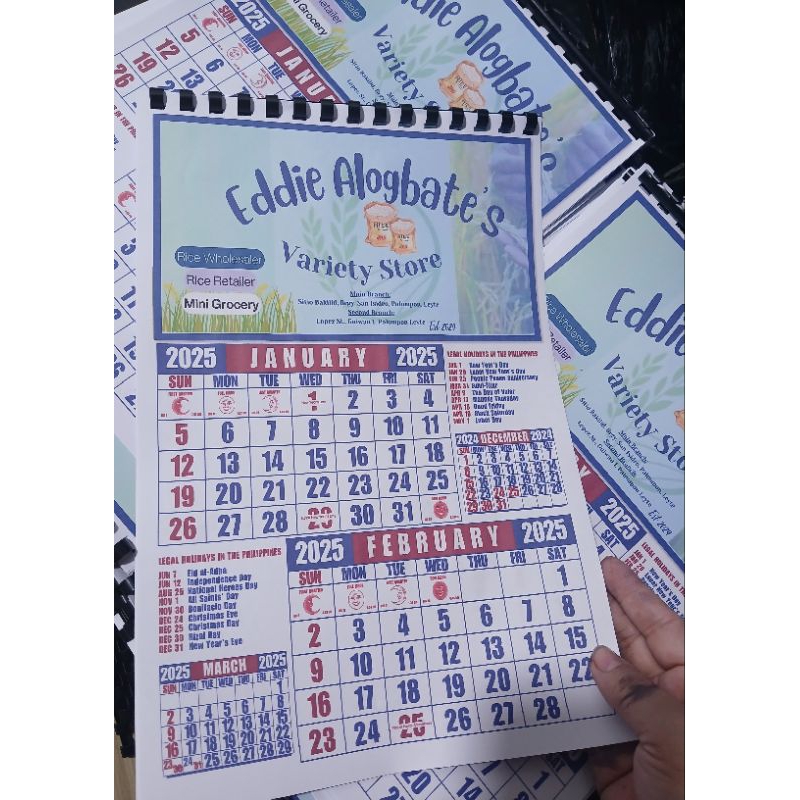 2025 CALENDAR 6 PAGES 8X11 (A4 SIZE) CHEAPEST PRICE | Shopee Philippines