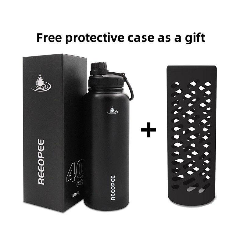 REEOPEE Hydration Flask Spout Lid Wide Mouth Vacuum Leak Proof ...