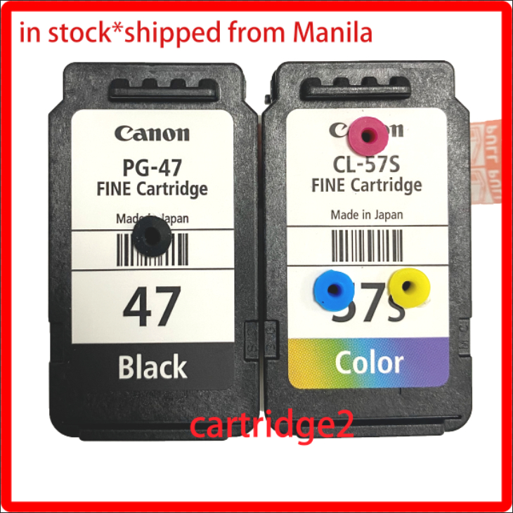 Genuine Canon PG-47 and CL-57 Ink Cartridge Brand for E400 PG47 CL57 ...