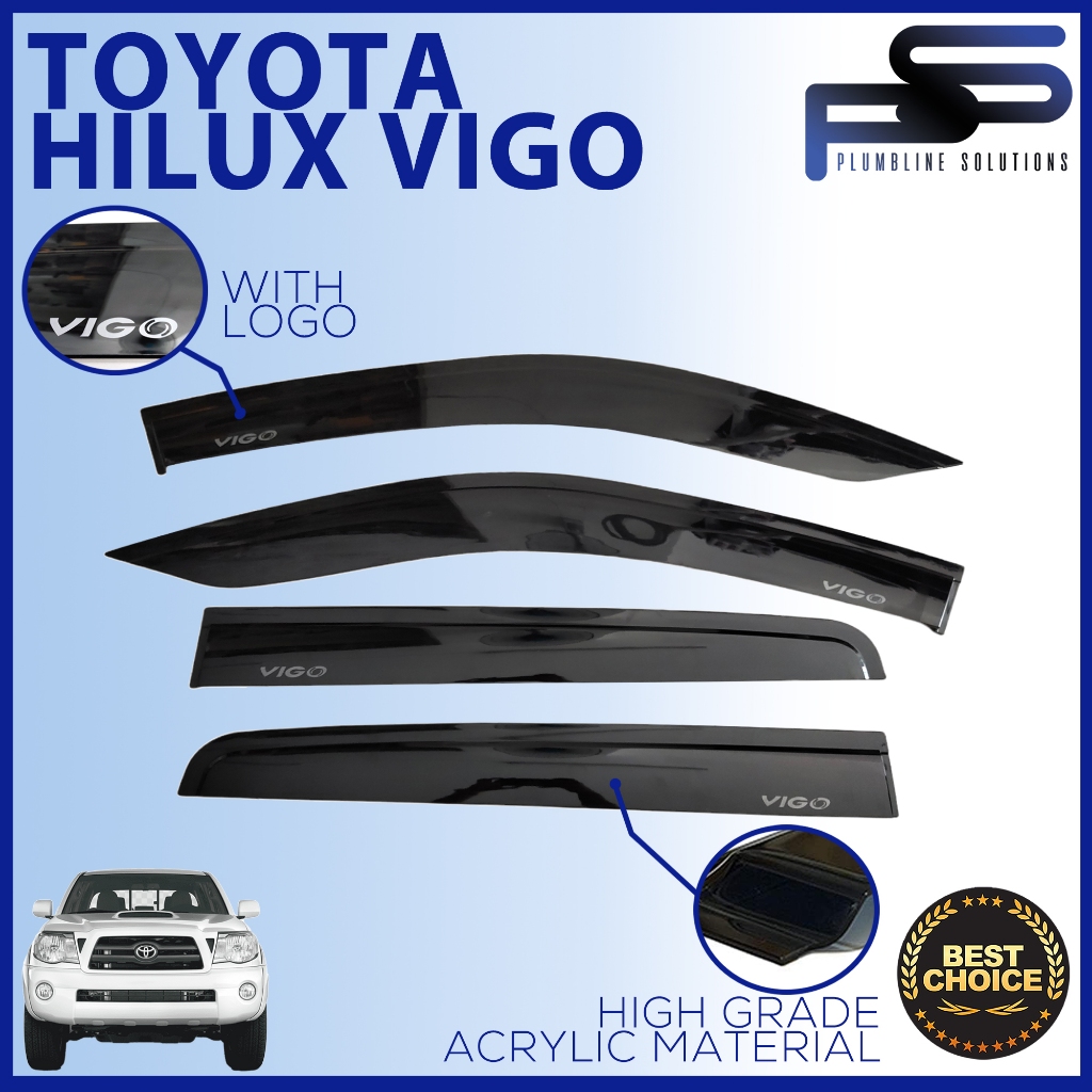 Premium Visor for Toyota Hilux Vigo 2005 - 2015 Year Model OEM ...
