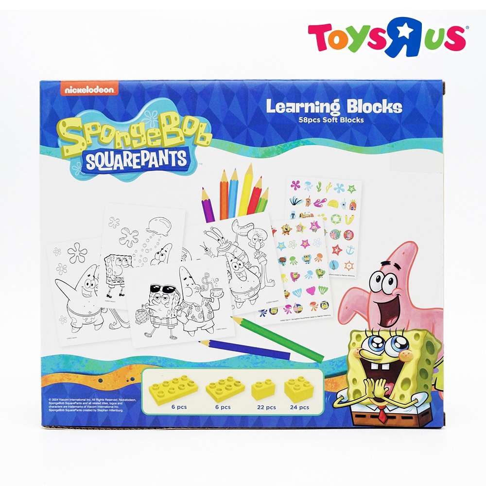 Spongebob Squarepants Learning Blocks - 58 Pieces Soft Blocks | Shopee ...