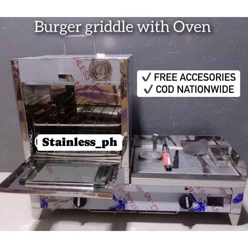 Burger Griddle with 2 layer Oven Pure Stainless | Shopee Philippines