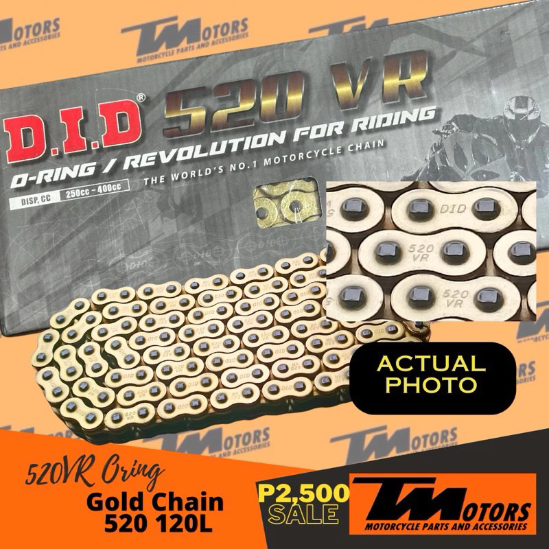 DID Gold Chain Oring 520HV 120L KTM 200/390/390A Dominar Yamaha R3 ...