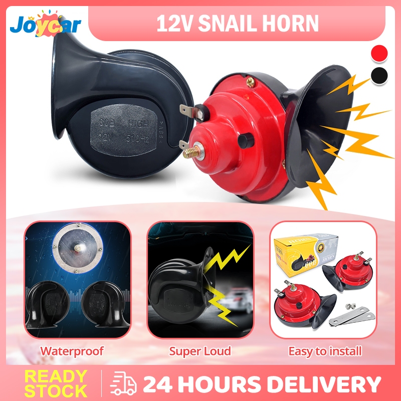 12V Dual Tone Car Snail Horn Universal Super Loud Waterproof Air Busina ...