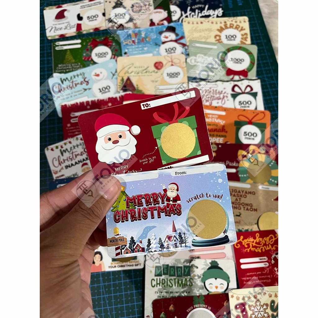 Scratch off gift card / Aguinaldo with a twist MINIMUM 10PCS (LANDSCAPE ...