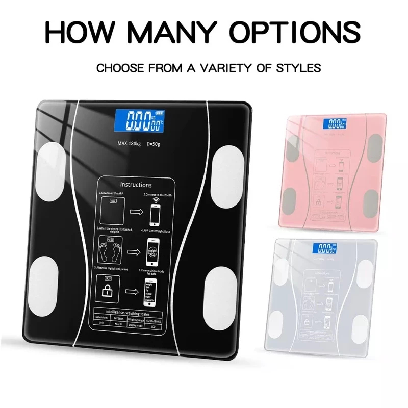 Smart Digital Scale 12-in-1 Bluetooth Body Fat Weight Scale weighing ...