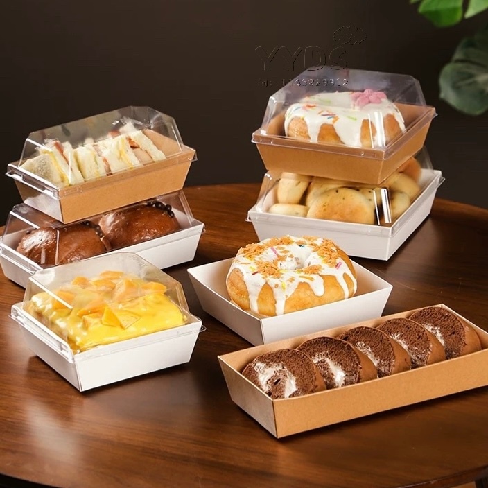 YYDS Sandwich Box Square/Rectangle Cake Box Kraft Box Transparent ...