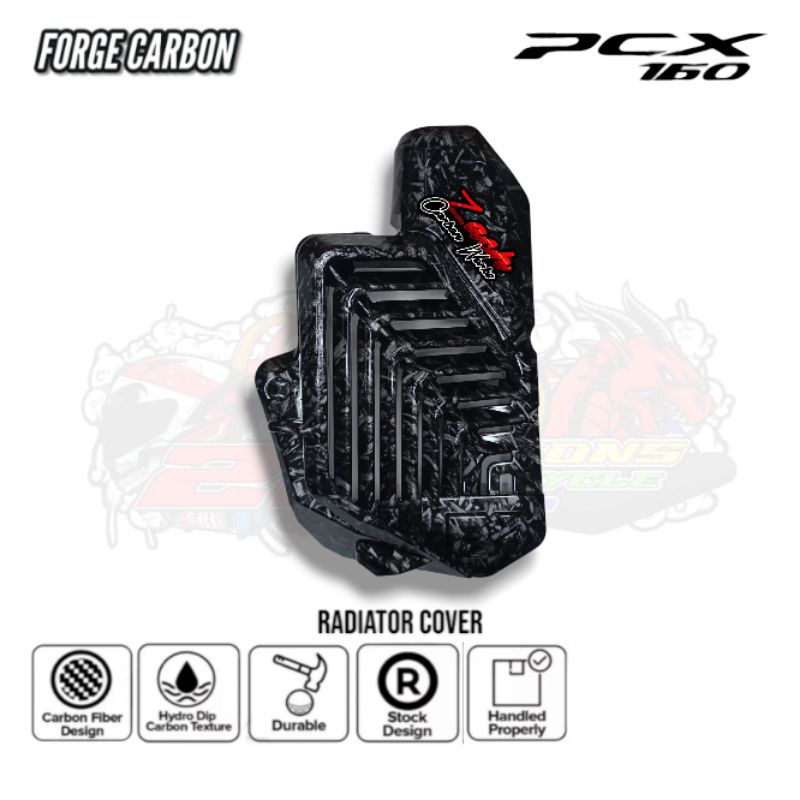 NEW!! Honda pcx 160 hydro dip carbon glossy radiator | Shopee Philippines