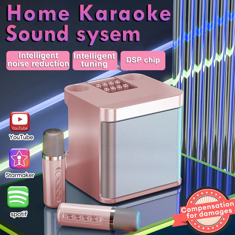 The Bluetooth Speaker with mic Wireless Bluetooth Dual Microphone ...