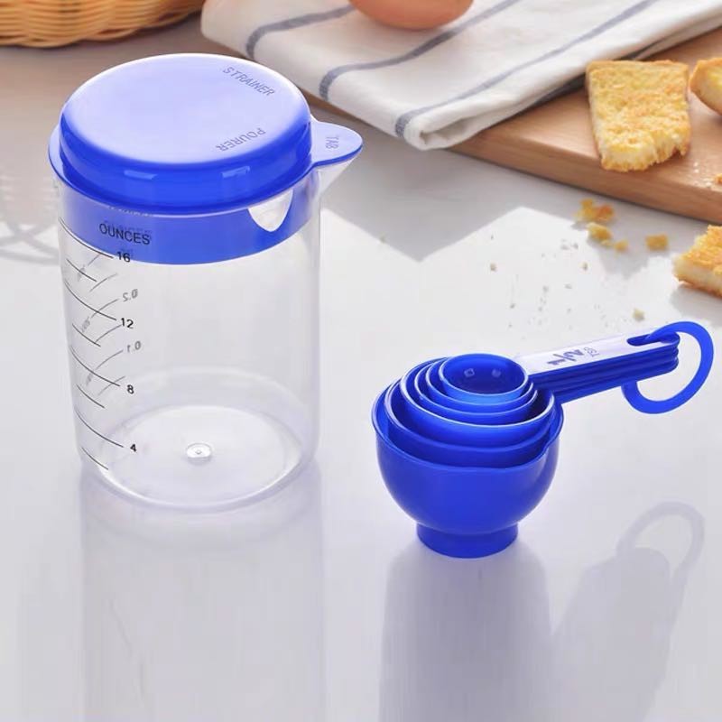 7pcs measuring cup plastic cup measuring set with scale 500ml and ...