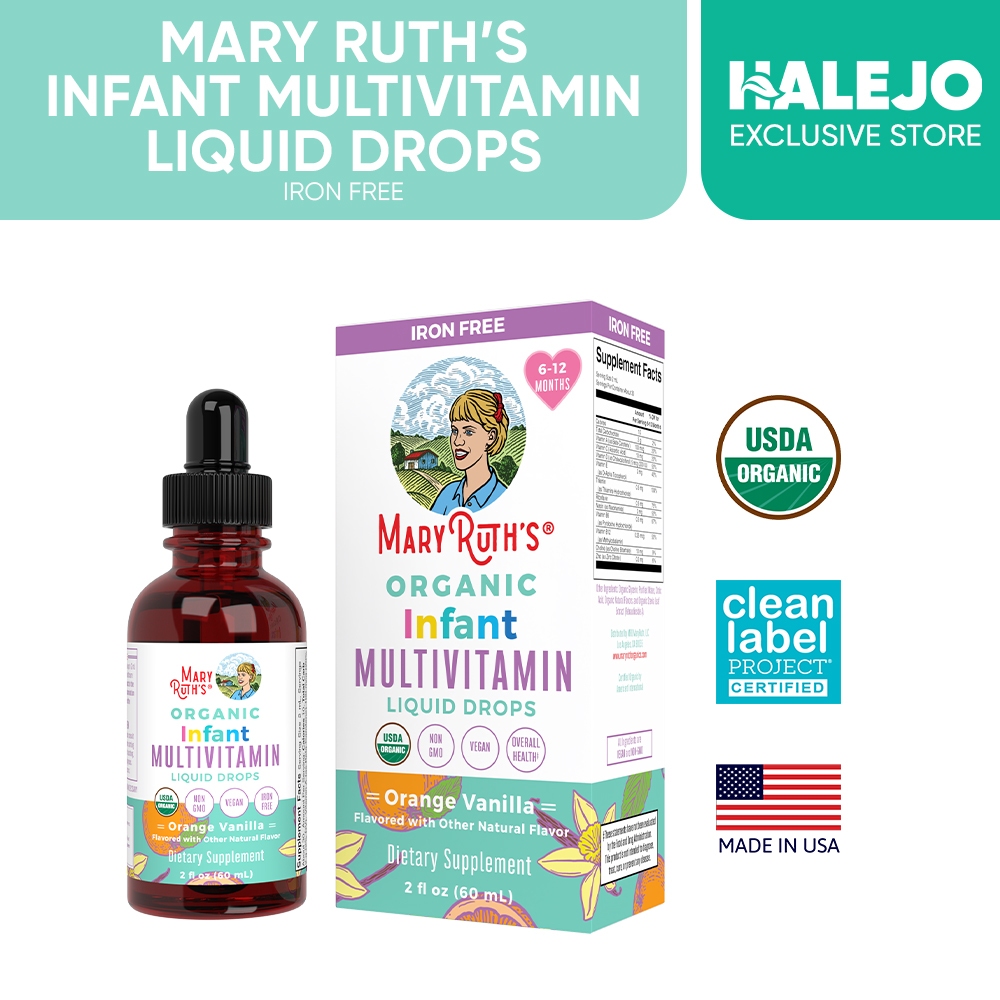 Mary Ruth's Organic Infant Multivitamin Liquid Drops (Iron Free ...