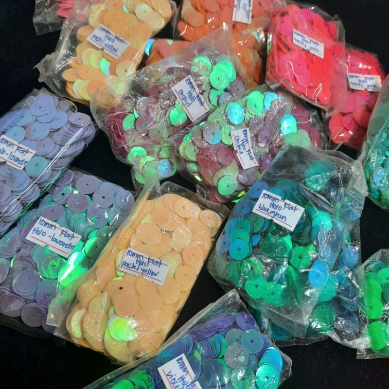 10mm HOLO Flat Sequins (Per Pack) | Shopee Philippines