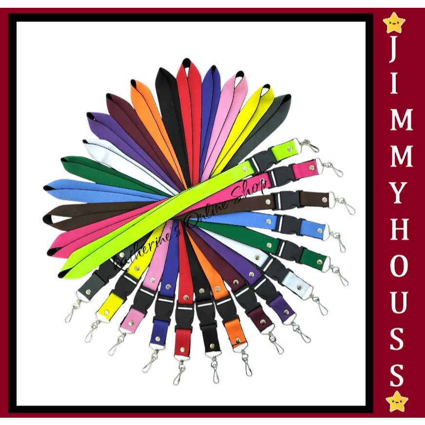 1INCH OFFICE SCHOOL ID Lace with S Hook & Rope Lanyard Plain (MAKAPAL ...