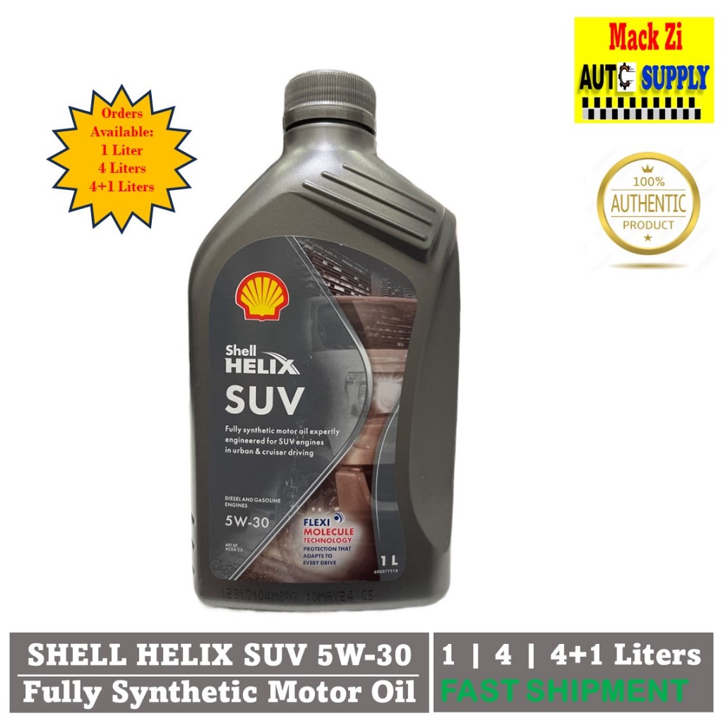 Shell Helix SUV 5W-30 Fully Synthetic Oil (1 Liter | 4 Liters | 4+1 ...