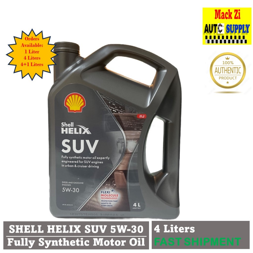 Shell Helix SUV 5W-30 Fully Synthetic Oil (1 Liter | 4 Liters | 4+1 ...