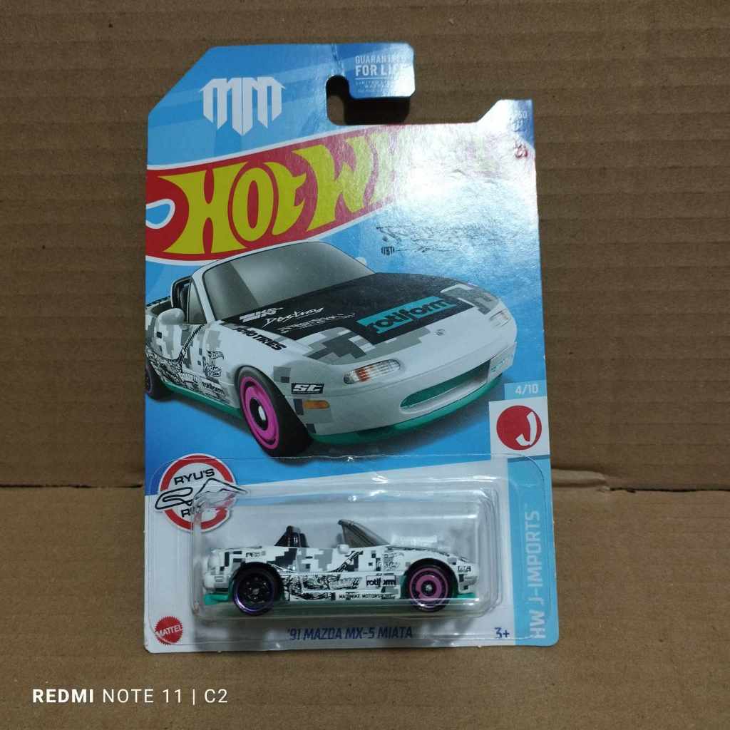 Hot Wheels Mad Mike Ryu's Rides ;91 Mazda MX-5 Miata (White) HW J ...