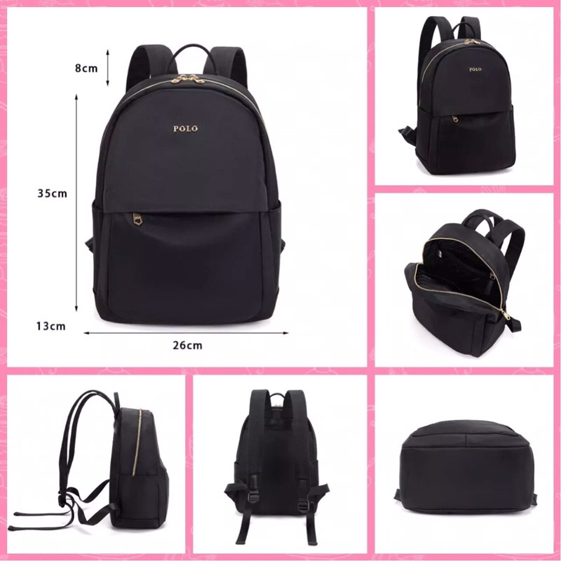 RTK NEWARRIVAL LARGESIZE BLACK NYLON BACKPACK | Shopee Philippines