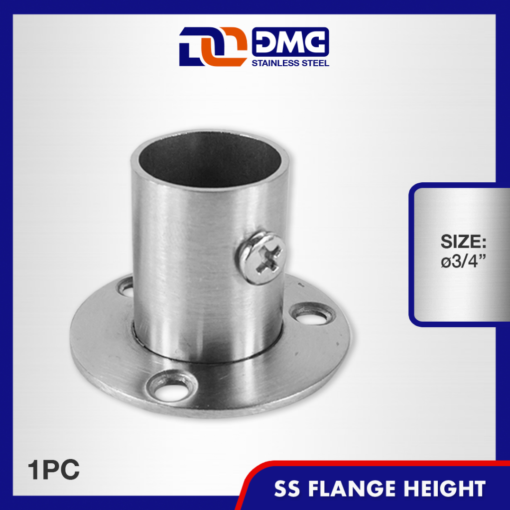 1PC Stainless Flange Round Flange Round Tube Height Escutcheon Railings ...