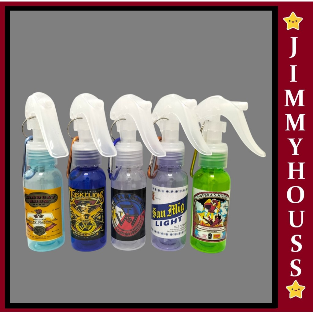60ml Alcohol Keychain Spray Bottle Trigger Sprayer with designs ...