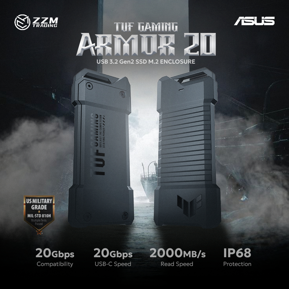 Asus TUF Gaming Armor 20 USB 3.2 Gen 2 SSD M.2 Enclosure ZZM Trading ...