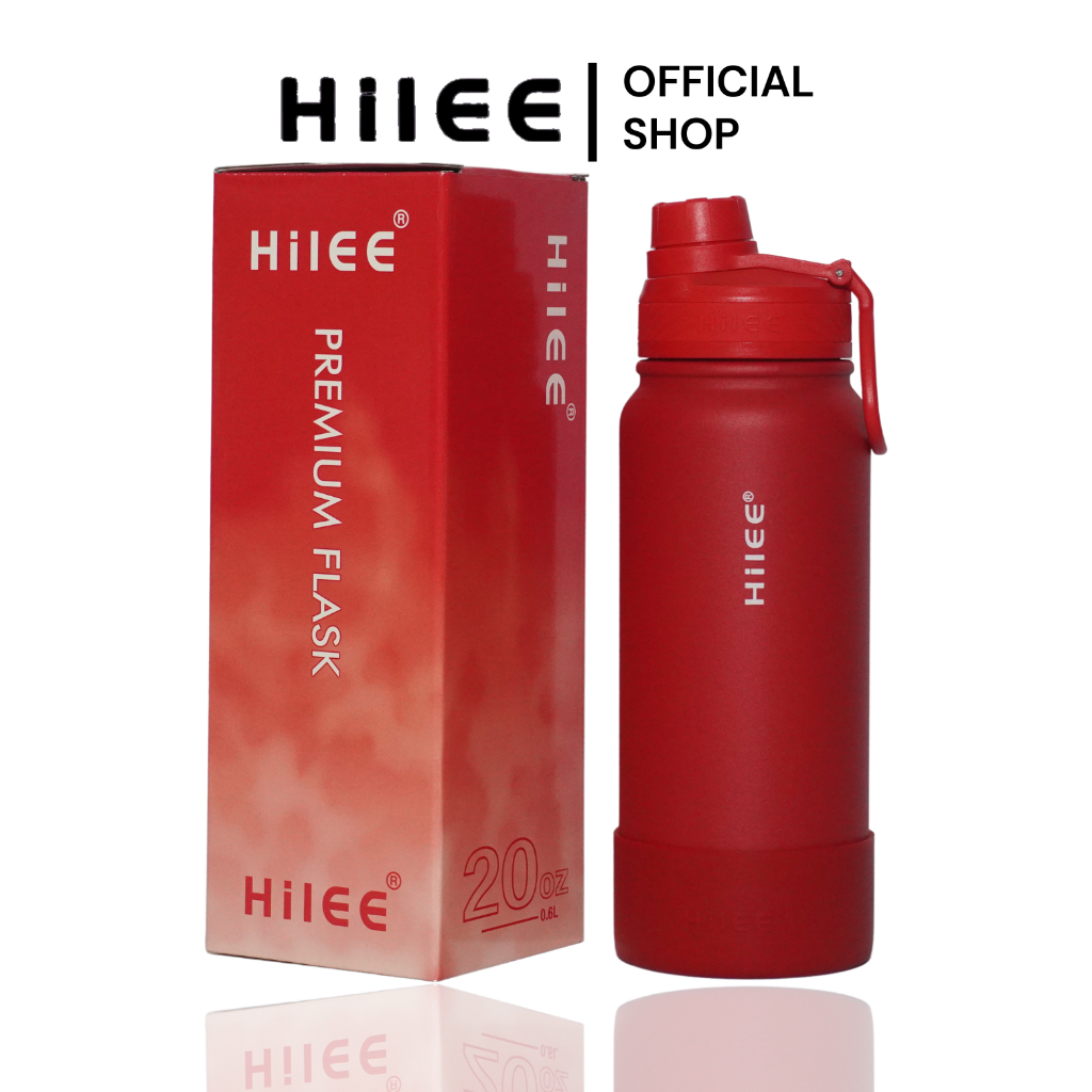 Hilee Flask Hydration Wide Mouth with Free Boot Flip Cap Spout Lid ...