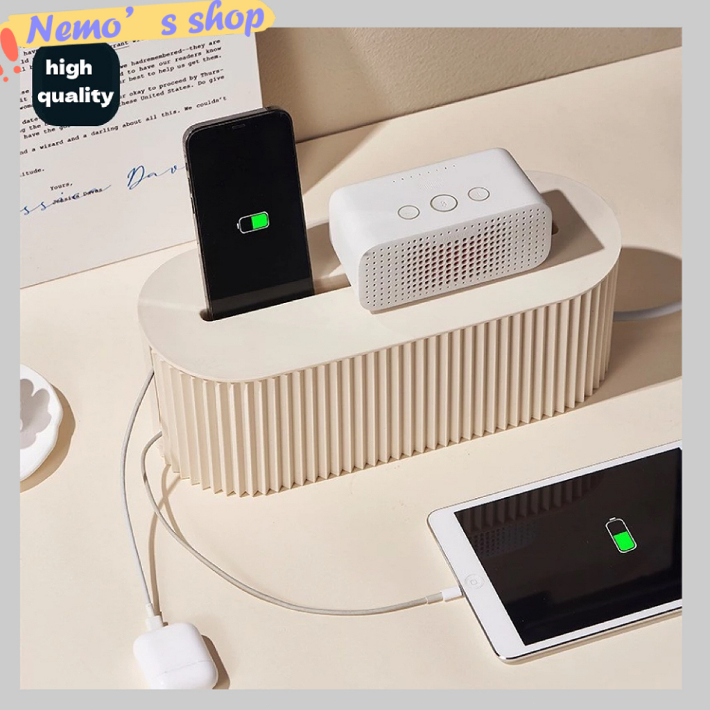 Desktop Cable Storage Organizer Management Box Expansion Computer Wire ...