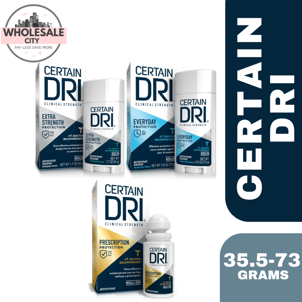CERTAIN DRI CLINICAL STRENGTH ANTIPERSPIRANT DEODORANT EXTRA ROLL-ON ...