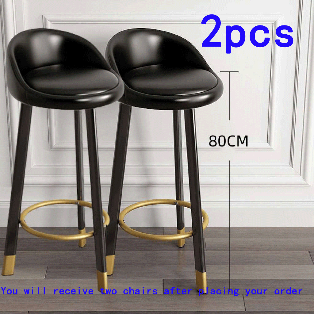 2 pieces 70cm 80cm light luxury back stool Front desk chair Bar chair ...