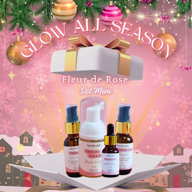 Fleur de Rose Mini Set - HustleSkin | Holiday Glow Gift Set for ...
