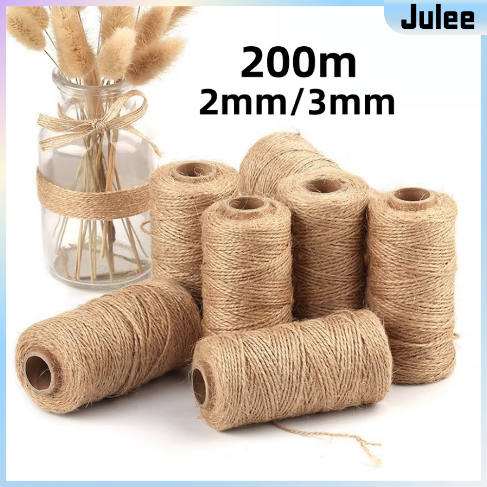 200M Jute String Twine 2mm 3mm Natural Hemp Rope Burlap Jute Twine Rope ...