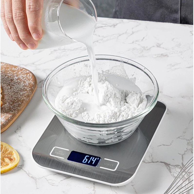 BT- 10KG Stainless Steel Kitchen Scale Electronic Food Weighing Digital ...