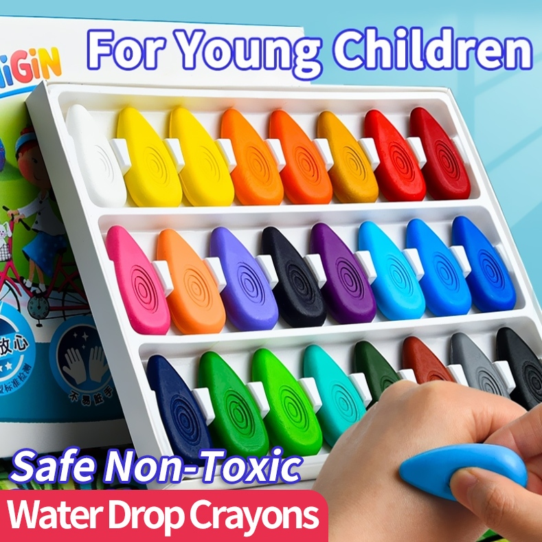 12/24/36 Colors Drop Crayons Coloring Set Safe Non-Toxic Washable ...