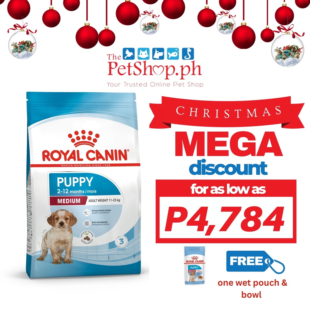 Royal Canin Medium Puppy 15kg FREE 1 Wet Pouch Medium Puppy Dry Dog Food Shopee Philippines