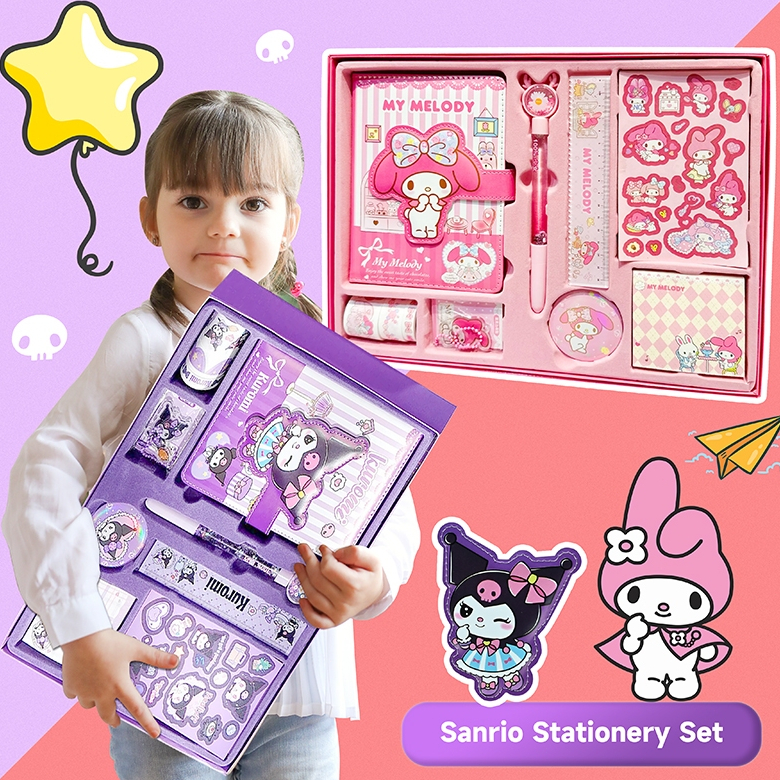 Handbook Sanrio Kuromi Stationery Set Handbook Gift Box Children Girls ...