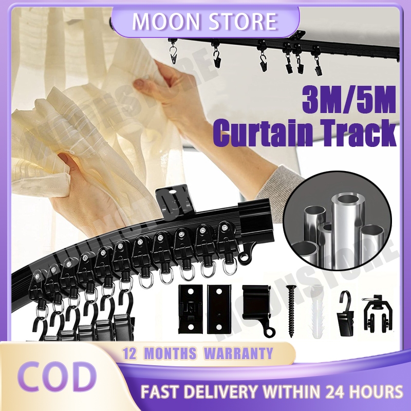 Ceiling Curtain Track Flexible Bendable 3M/5M PVC Ceiling Track for ...
