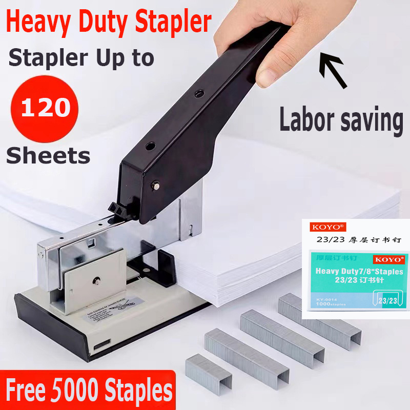 Heavy Duty Stapler with 5000 Staples 100/240 Sheets Paper Stapling ...