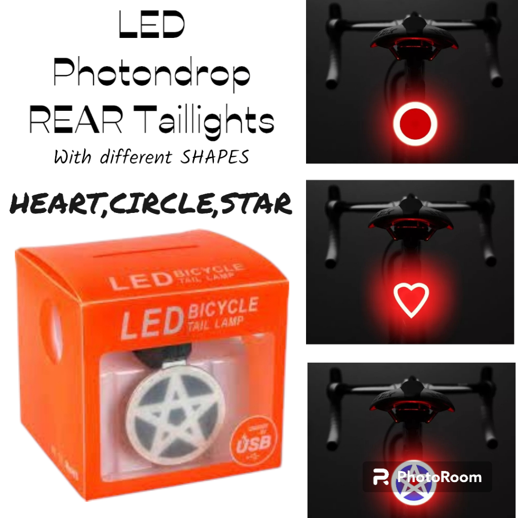 Photondrop Bicycle Rear Light Multi Lighting Modes USB Charge LED Flash ...