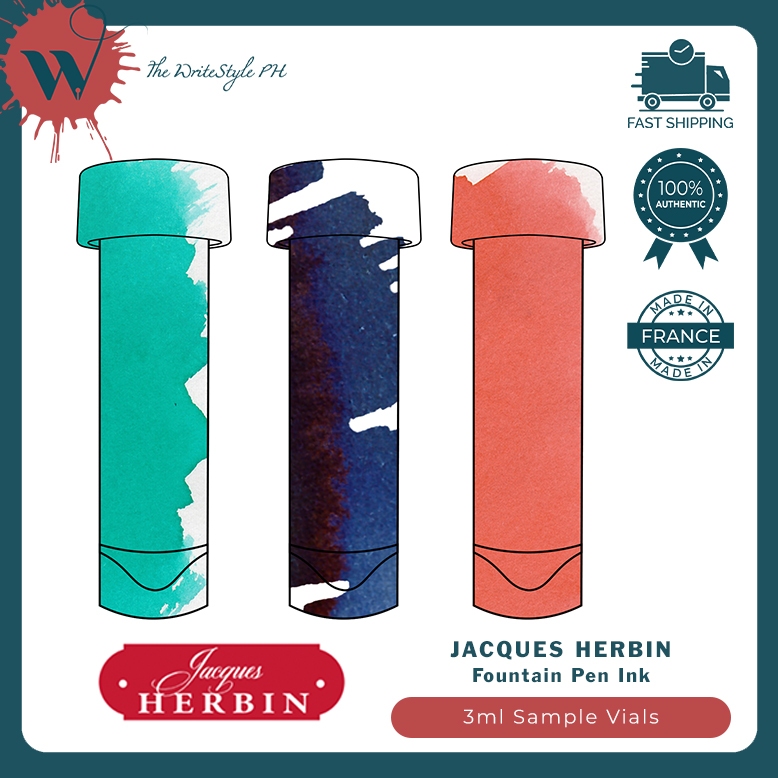 J. Herbin Regular Series Fountain Pen Ink Sample Vials 3ml | Shopee ...