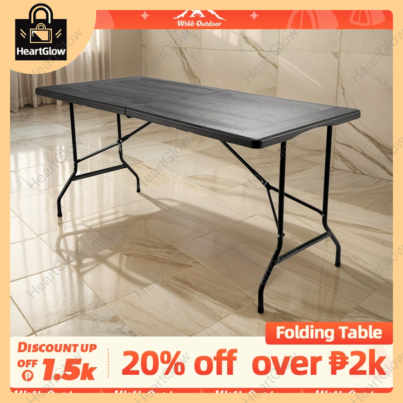 HeartGlow 6Ft Foldable Banquet Table Event Catering Hall Buffet ...
